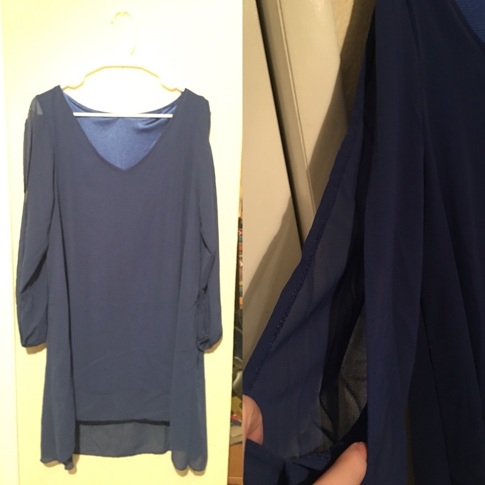 Royal Blue Open Arm Dress